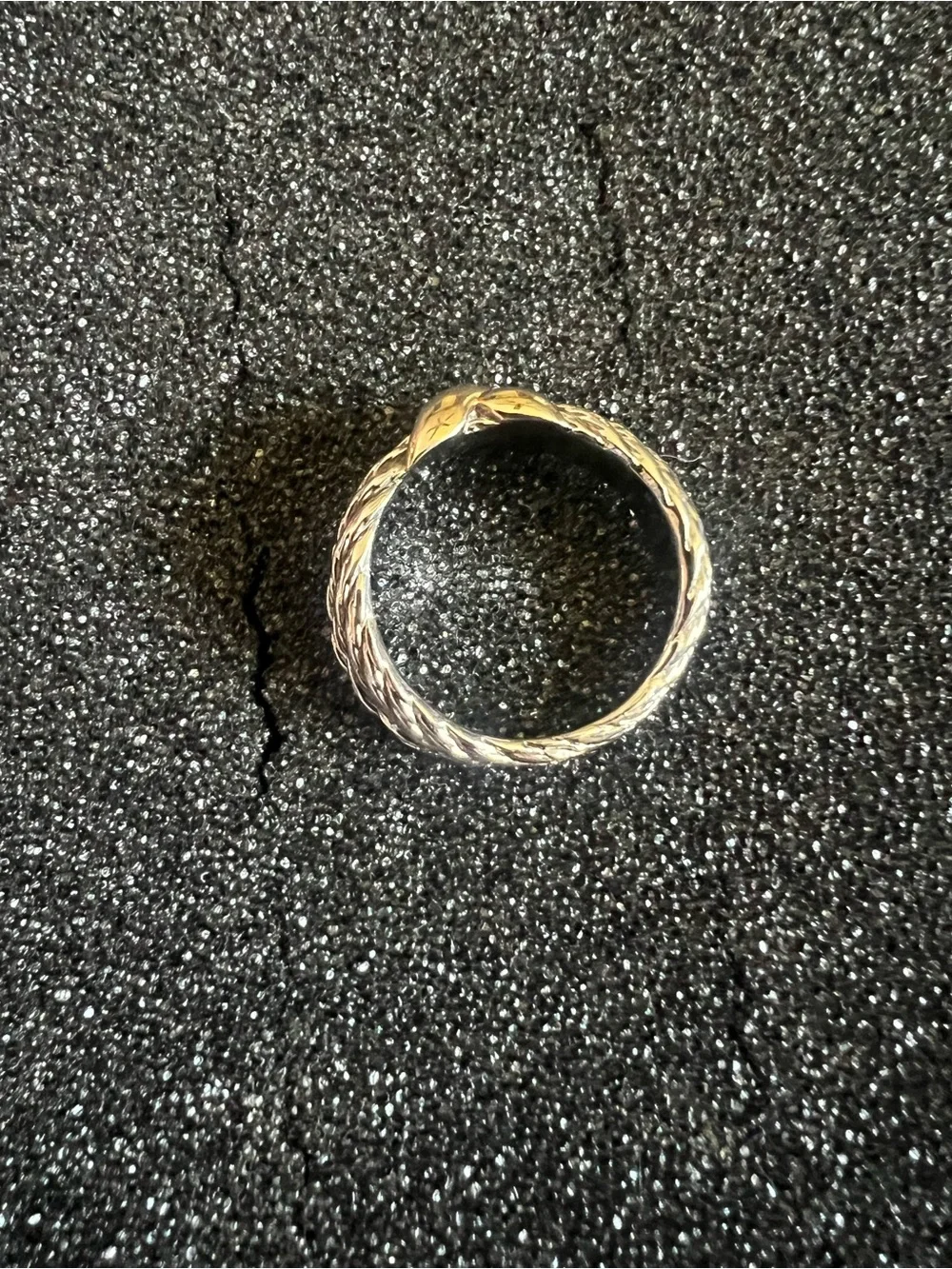 Vintage Costume Crossover Braided Band Ring Size 10